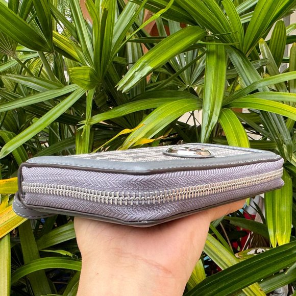 Michael Kors Jet Set Fulton Multifunction Phone Wallet MK Heather Grey Multi - Picture 3 of 10